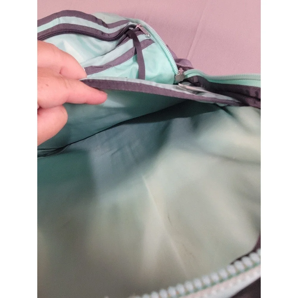 The North Face Pivoter Backpack Gray Mint Green Laptop School Travel Daypack